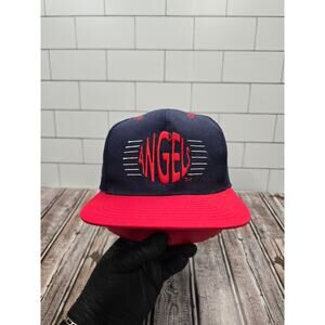 Annco California Angeles Vintage Fish Lens Adjustable Snapback Twill Hat  MLB